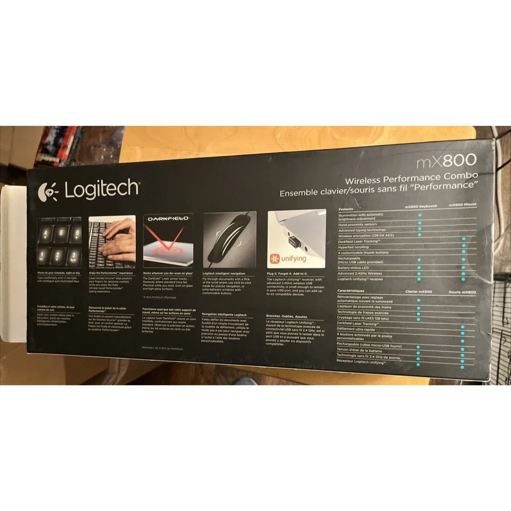 Logitech MX800 Wireless Performance Combo Keyboard Mouse Dongle Tested